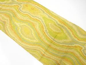 アンティーク　木目模様織り出し袋帯（着用可）